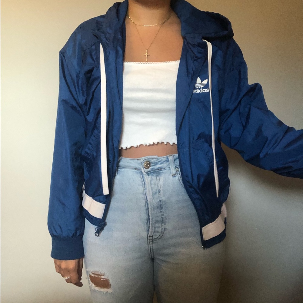 Blue ADIDAS Windbreaker Jacket